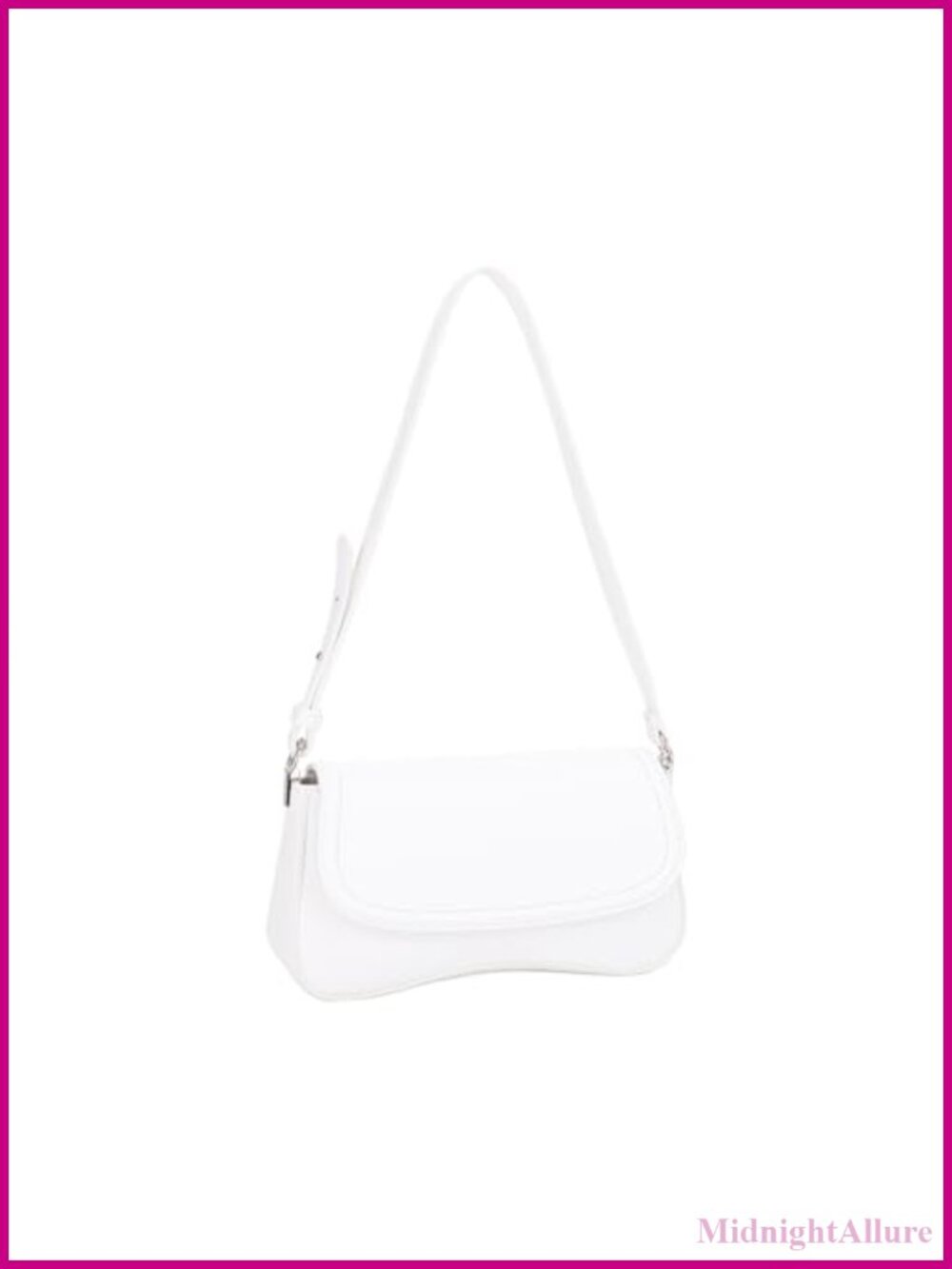 Small Vegan Leather Shoulder Bag with Adjustable Strap